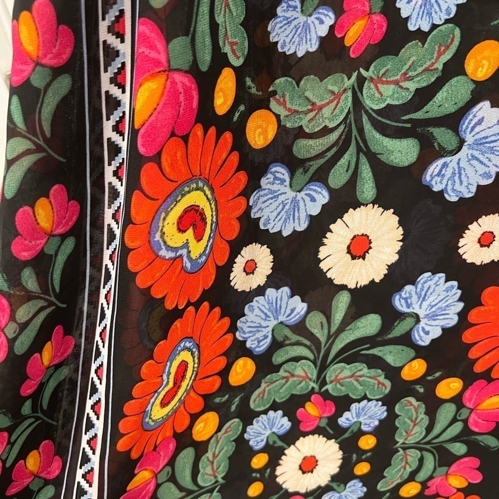 Show Me Your Mumu Byron Mexicali Multi Print Mini Chiffon Dress Size Medium - Picture 7 of 12